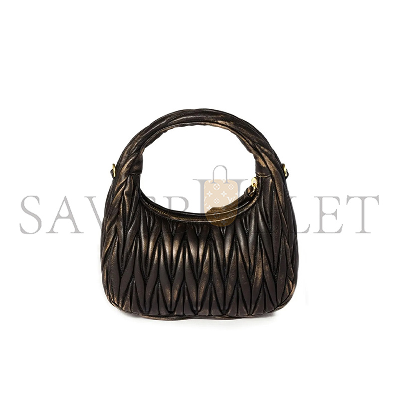 MIU MIU WANDER QUILTED LEATHER CLUTCH BAG 5BC125 (23*20*6cm)